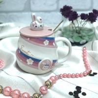 Чашка с крышой и ложкой 420 мл "Sweet bunny" 00956 (Ст) ✅ базовая цена $5.34 ✔ Опт ✔ Акции ✔ Заходите! - Интернет-магазин Fortuna-opt.com.ua.