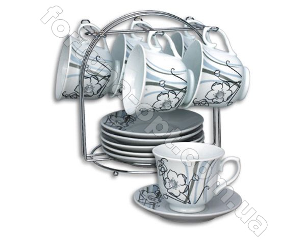 Чайный набор на стойке керамика Elina EL - 2142 ➜ Оптом и в розницу ✅ актуальная цена - Интернет магазин ✅ Фортуна ✅