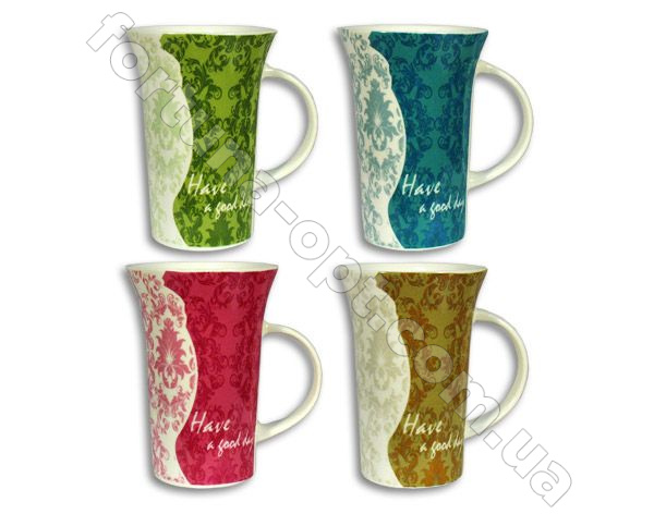 Чашка керамическая 400 мл Узор Elina EL - 3237 ✅ базовая цена 23.40 грн. ✔ Опт ✔ Акции ✔ Заходите! - Интернет-магазин Fortuna-opt.com.ua.