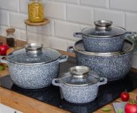 Набор посуды с мраморным покрытием Edenberg EB - 8035✅базовая цена $66.62✔Опт✔Акции✔Заходите! - Интернет-магазин Fortuna-opt.com.ua.