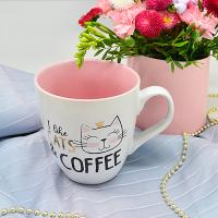 Чашка 550 мл "I love cats & coffee" 10320 ✅ базовая цена $2.56 ✔ Опт ✔ Акции ✔ Заходите! - Интернет-магазин Fortuna-opt.com.ua.