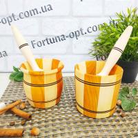 Ступка деревянная премиум  0514 ➜ фото изображение - Интернет магазин ✅ Fortuna-opt.com.ua. ✅ Ступка деревянная премиум  0514 ➜ Оптом и в розницу ✅ актуальная цена -Интернет магазин ✅ Фортуна ✅