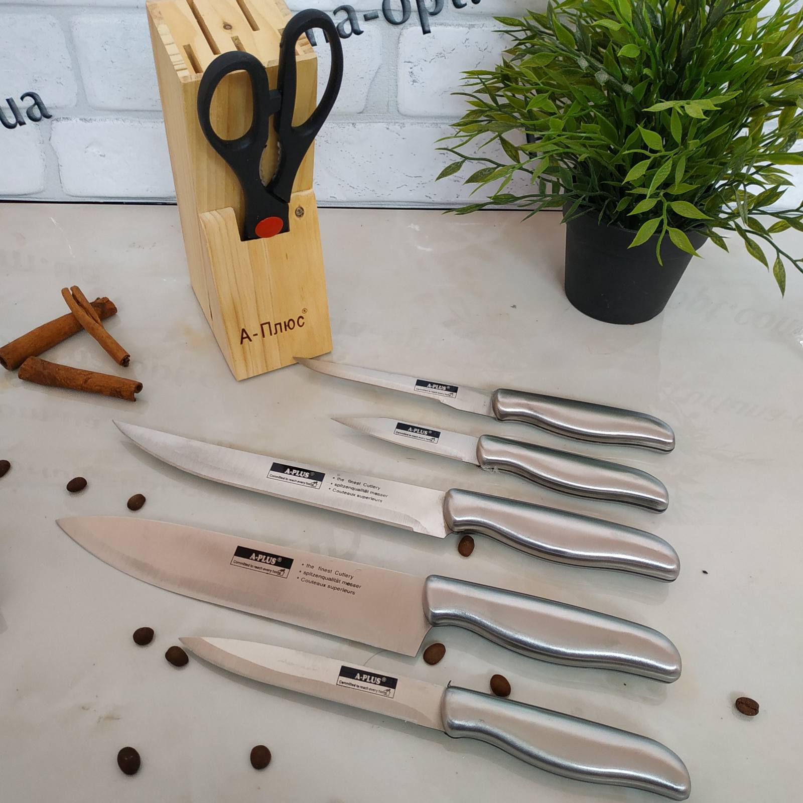 Набор ножей A-Plus - 1006 (7 предметов) ✅ базовая цена $9.66 ✔ Опт ✔ Скидки ✔ Заходите! - Интернет-магазин ✅ Фортуна-опт ✅