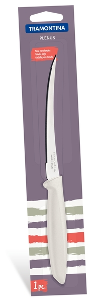 Нож для томата в блистере 127 мм Трамонтина PLENUS светло-серая ручка - 23428/135 ✅ базовая цена 54.67 грн. ✔ Опт ✔ Скидки ✔ Заходите! - Интернет-магазин ✅ Фортуна-опт ✅