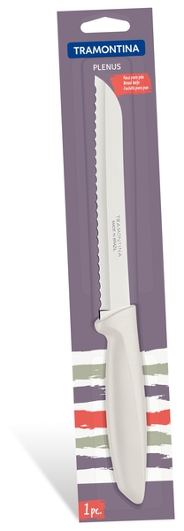 Нож для хлеба 178 мм в блистере Трамонтина PLENUS светло-серая ручка 23422/137 ✅ базовая цена 103.10 грн. ✔ Опт ✔ Скидки ✔ Заходите! - Интернет-магазин ✅ Фортуна-опт ✅