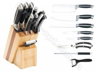 Набор ножей Edenberg на деревянной подставке EB-3612 - 9 пр ✅ базовая цена $26.28 ✔ Опт ✔ Акции ✔ Заходите! - Интернет-магазин Fortuna-opt.com.ua.