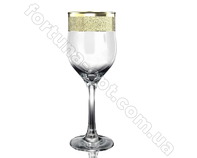 Набор бокалов для вина Золотой карат KAV 22-163 240 мл ➜ Оптом и в розницу ✅ актуальная цена -Интернет магазин ✅  Фортуна ✅