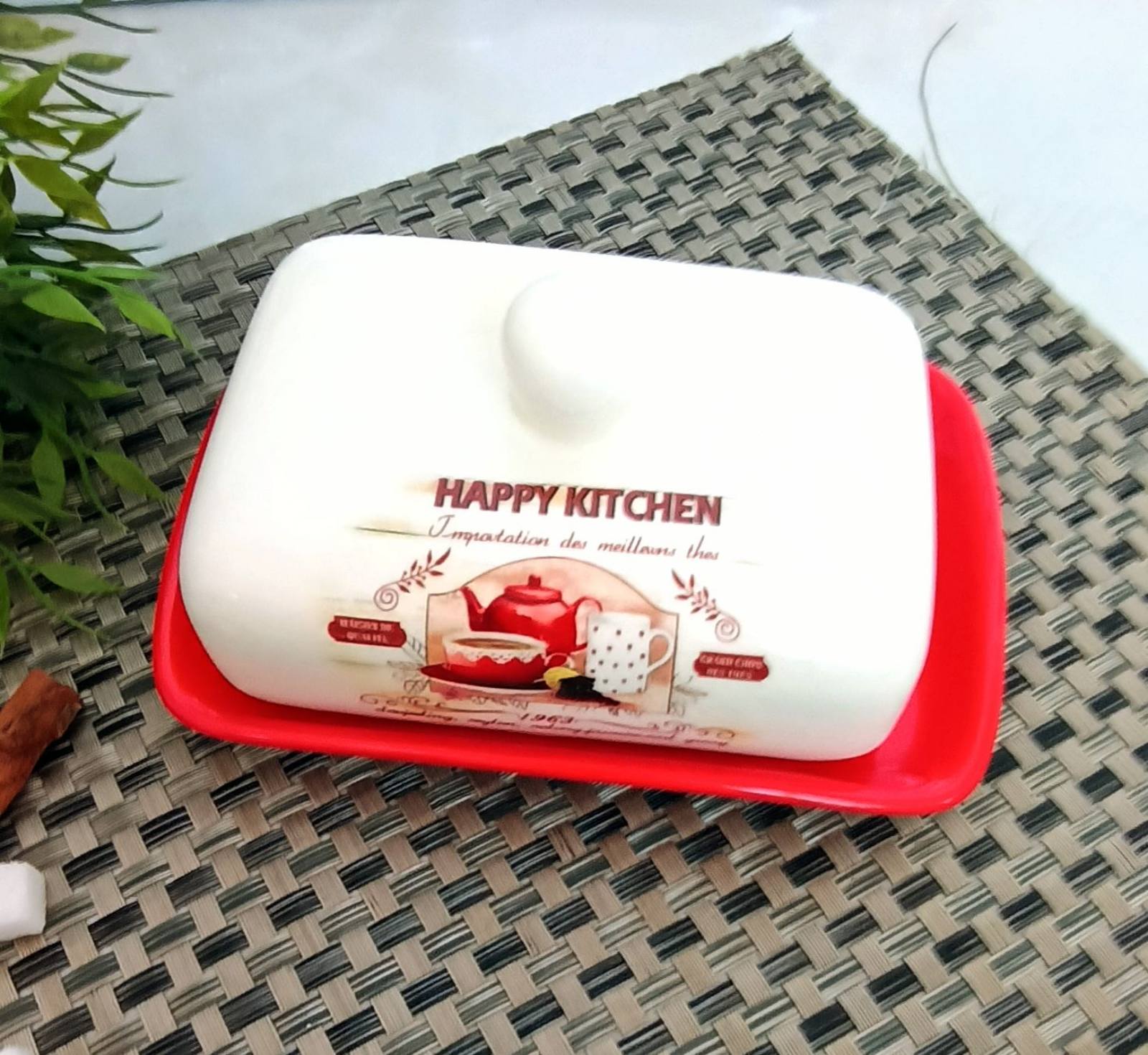Масленка керамическая Happy Kitchen - 3397-11 ✅ базовая цена 166.32 грн. ✔ Опт ✔ Скидки ✔ Заходите! - Интернет-магазин ✅ Фортуна-опт ✅