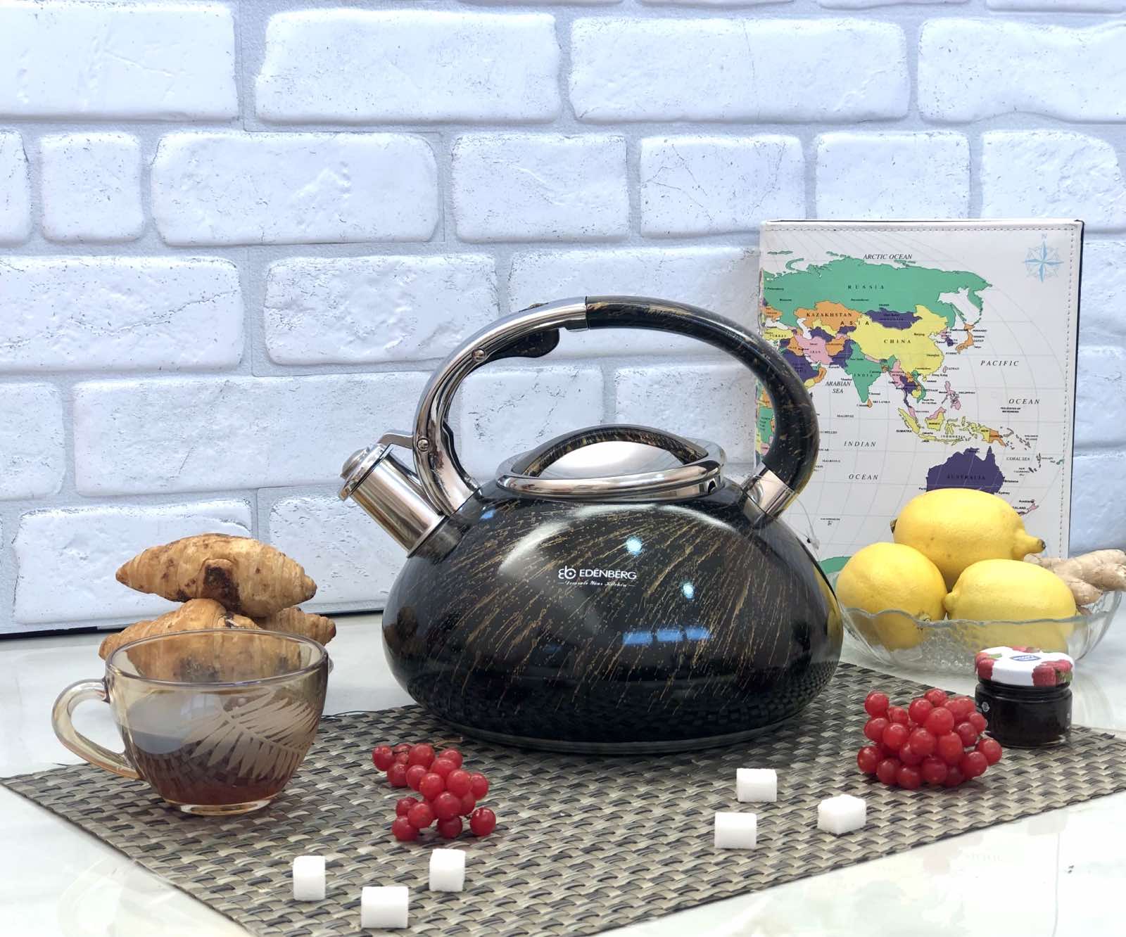 Чайник со свистком Edenberg EB - 1900 ✅ базовая цена $21.98 ✔ Опт ✔ Скидки ✔ Заходите! - Интернет-магазин ✅ Фортуна-опт ✅