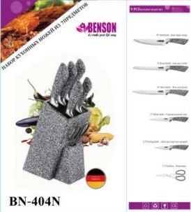 Набор ножей на подставке 7 пр  Вenson - 404 ✅ базовая цена $18.92 ✔ Опт ✔ Скидки ✔ Заходите! - Интернет-магазин ✅ Фортуна-опт ✅