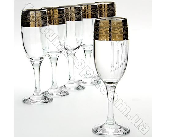 Набор бокалов для шампанского 190 мл Версаче GE 08-419 6 шт ➜ Оптом и в розницу ✅ актуальная цена -Интернет магазин ✅  Фортуна ✅