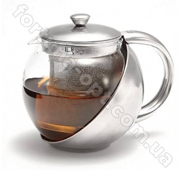 Заварочный чайник в нержавеющей оправе 1.1 л A-Plus - 0114 ✅ базовая цена $4.44 ✔ Опт ✔ Скидки ✔ Заходите! - Интернет-магазин ✅ ;Фортуна-опт ✅