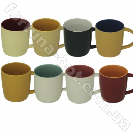 Чашка 380 мл керамика Цветной микс SNT - 3575-16 ✅ базовая цена 22.10 грн. ✔ Опт ✔ Скидки ✔ Заходите! - Интернет-магазин ✅ Фортуна-опт ✅