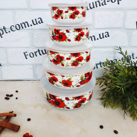 Набор эмалированных судочков A - Plus - 0967 - 5 шт ✅ картинка - Интернет-магазин ✅ Fortuna-opt.com.ua. ✅ Набор эмалированных судочков A - Plus - 0967 - 5 шт ✅ базовая цена $6.90 ✔ Опт ✔ Скидки ✔ Заходите! - Интернет-магазин ✅Фортуна-опт ✅