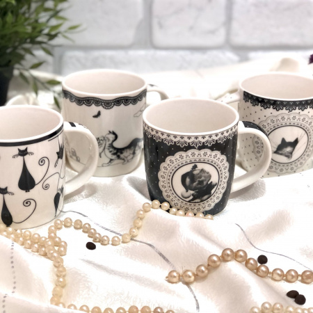 Чашка фарфор 360 мл Коты 2183 ✅ базовая цена 63.40 грн. ✔ Опт ✔ Скидки ✔ Заходите! - Интернет-магазин ✅ Фортуна-опт ✅
