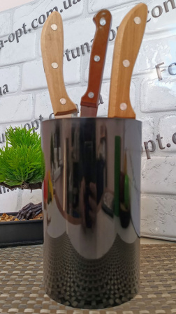 Подставка для ножей Glossy 18х17см R22118 ✅ картинка - Интернет-магазин ✅ Fortuna-opt.com.ua. ✅ Подставка для ножей Glossy 18х17см R22118 ✅ базовая цена $7.38 ✔ Опт ✔ Скидки ✔ Заходите! - Интернет-магазин ✅ Фортуна-опт ✅