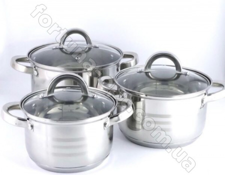 Набор кастрюль Benson BN - 199 ✅ картинка - Интернет-магазин ✅ Fortuna-opt.com.ua. ✅ Набор кастрюль Benson BN - 199➜ Опт и розница ✅ актуальная цена -Интернет магазин ✅ Фортуна ✅