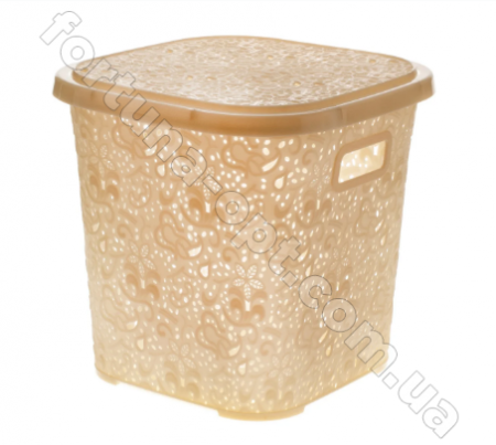 Корзина ажурная с крышкой пластик 15 л 0747 ✅ картинка - Интернет-магазин ✅ Fortuna-opt.com.ua. ✅ Корзина ажурная с крышкой пластик 15 л 0747 ✅ базовая цена 95.90 грн. ✔ Опт ✔ Скидки ✔ Заходите! - Интернет-магазин ✅ Фортуна-опт ✅