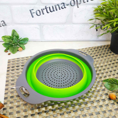 Дуршлаг силиконовый складной A-Plus - 1216 ✅ базовая цена $1.54 ✔ Опт ✔ Скидки ✔ Заходите! - Интернет-магазин ✅ Фортуна-опт ✅