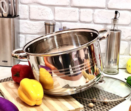 Кастрюля нержавеющая 20,3 л Edenberg EB - 3023 ✅ базовая цена $38.56 ✔ Опт ✔ Скидки ✔ Заходите! - Интернет-магазин ✅ Фортуна-опт ✅