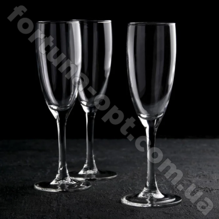 Набор бокалов для шампанского Эдем 210 мл 3 шт. - 14с1776 ✅ базовая цена 76.50 грн. ✔ Опт ✔ Скидки ✔ Заходите! - Интернет-магазин ✅ Фортуна-опт ✅