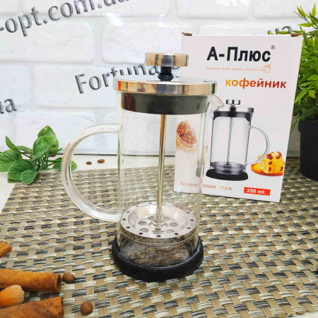 Френч-пресс для кофе 0.35 л A-Plus - 1029 ✅ базовая цена $2.66 ✔ Опт ✔ Скидки ✔ Заходите! - Интернет-магазин ✅ Фортуна-опт ✅