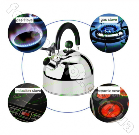 Чайник нержавеющий дешевый A-Plus - 1321 - 2,5 л ✅ базовая цена $6.23 ✔ Опт ✔ Скидки ✔ Заходите! - Интернет-магазин ✅ Фортуна-опт ✅