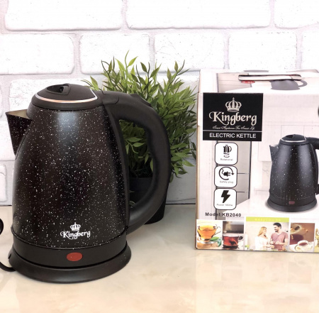 Электрический чайник - 2 л Черный Kingberg - 2040  ✅ базовая цена $8.15 ✔ Опт ✔ Скидки ✔ Заходите! - Интернет-магазин ✅ Фортуна-опт ✅