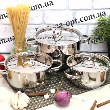 Набор кастрюль A-Plus - 1299 ✅ картинка - Интернет-магазин ✅ Fortuna-opt.com.ua. ✅ Набор кастрюль A-Plus - 1299➜ Опт и розница ✅ актуальная цена -Интернет магазин ✅ Фортуна ✅