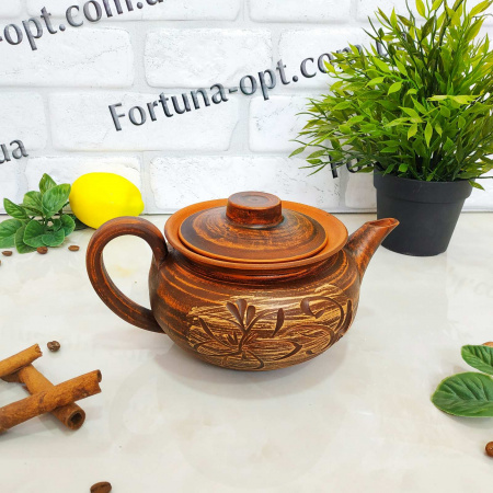 Чайник заварочный из красной глины 0,5 л - 7751 ✅ картинка - Интернет-магазин ✅ Fortuna-opt.com.ua. ✅ Чайник заварочный из красной глины 0,5 л - 7751 ✅ базовая цена 174.05 грн. ✔ Опт ✔ Скидки ✔ Заходите! - Интернет-магазин ✅ Фортуна-опт ✅