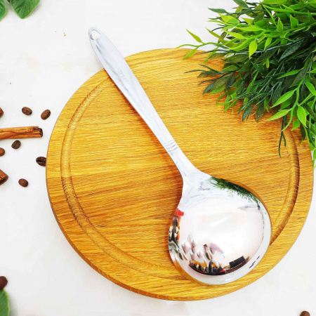 Половник кухонный из нержавеющей стали A-Plus - 0233 ✅ картинка - Интернет-магазин ✅ Fortuna-opt.com.ua. ✅ Половник кухонный из нержавеющей стали A-Plus - 0233 ✅ базовая цена $1.20 ✔ Опт ✔ Скидки ✔ Заходите! - Интернет-магазин ✅ Фортуна-опт ✅