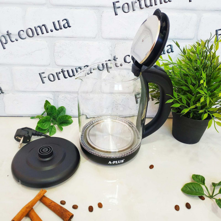 Чайник электрический стеклянный 2,0 л A-Plus - 2133 G ✅ базовая цена $11.93 ✔ Опт ✔ Скидки ✔ Заходите! - Интернет-магазин ✅ Фортуна-опт ✅