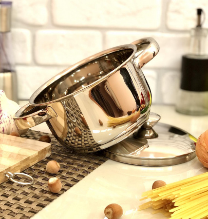 Кастрюля нержавеющая Empire - 5048 - 1,5 л ✅ картинка - Интернет-магазин ✅ Fortuna-opt.com.ua. ✅ Кастрюля нержавеющая Empire - 5048 - 1,5 л ✅ базовая цена $8.94 ✔ Опт ✔ Скидки ✔ Заходите! - Интернет-магазин ✅ Фортуна-опт ✅