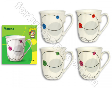 Чашка керамическая Круги Elina EL - 3181 270 мл ✅ базовая цена 31.40 грн. ✔ Опт ✔ Скидки ✔ Заходите! - Интернет-магазин ✅ Фортуна-опт ✅