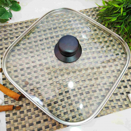 Крышка квадратная на сковороду 28 см Benson - 997 ✅ базовая цена $6.81 ✔ Опт ✔ Скидки ✔ Заходите! - Интернет-магазин ✅ Фортуна-опт ✅