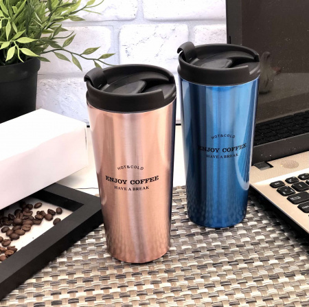 Термокружка A-Plus - 1622 - 450 мл ➜ фото ➜ розн цена $4.64 - Интернет-магазин ✅ Fortuna-opt.com.ua. ✅