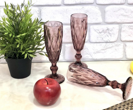 Бокал для шампанского красный 150 гр Purple Red 6 шт/наб A-Plus - 9008  ✅ базовая цена $1.82 ✔ Опт ✔ Скидки ✔ Заходите! - Интернет-магазин ✅ Фортуна-опт ✅