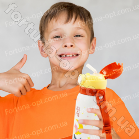 Термос детский-поилка с трубочкой A-Plus - 1624 - 450 мл ➜ фото ➜р озн цена $4.83 -Интернет-магазин ✅ Fortuna-opt.com.ua. ✅