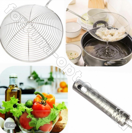 Сито-шумовка из нержавеющей стали A-Plus -  1077 (18 см) ✅ базовая цена $1.76 ✔ Опт ✔ Скидки ✔ Заходите! - Интернет-магазин ✅ Фортуна-опт ✅