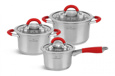 Набор кастрюль из нержавеющей стали с ковшом Edenberg EB- 2404➜ Опт и розница ✅ актуальная цена -Интернет магазин ✅ Фортуна ✅