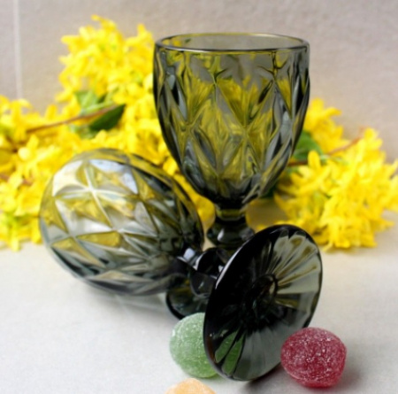 Бокал для вина 240 гр Smoky Grey A-Plus - 9015 - 1 шт ✅ базовая цена $1.50 ✔ Опт ✔ Скидки ✔ Заходите! - Интернет-магазин ✅ Фортуна-опт ✅