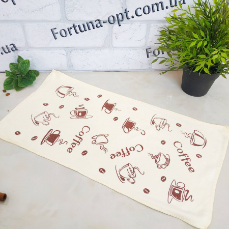 Полотенце кухонное Coffee микрофибра 25х50см 0431 ✅ базовая цена 24.67 грн. ✔ Опт ✔ Скидки ✔ Заходите! - Интернет-магазин ✅ Фортуна-опт ✅
