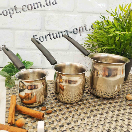 Набор кофеварок из нержавеющей стали 3 шт A-Plus - 0780 ✅ картинка - Интернет-магазин ✅ Fortuna-opt.com.ua. ✅ Набор кофеварок из нержавеющей стали 3 шт A-Plus - 0780 ✅ базовая цена $5.46 ✔ Опт ✔ Скидки ✔ Заходите! - Интернет-магазин ✅ Фортуна-опт ✅