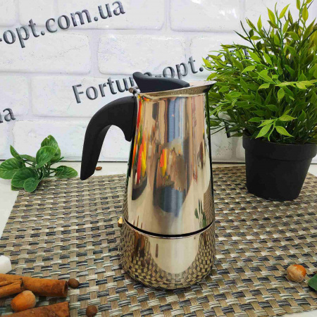 Кофеварка гейзерная нержавеющая на 4 чашки A-Plus - 2087 ✅ картинка - Интернет-магазин ✅ Fortuna-opt.com.ua. ✅ Кофеварка гейзерная нержавеющая на 4 чашки A-Plus - 2087 ✅ базовая цена $7.15 ✔ Опт ✔ Скидки ✔ Заходите! - Интернет-магазин ✅ Фортуна-опт ✅