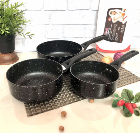 Набор ковшей черный гранит  5513 ✅ базовая цена $23.67 ✔ Опт ✔ Скидки ✔ Заходите! - Интернет-магазин ✅ Фортуна-опт ✅