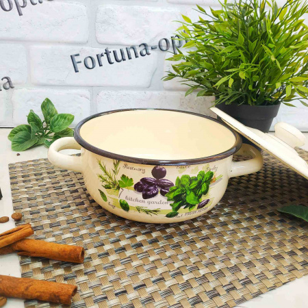 Кастрюля эмалированная 1,5л 1608/2  Разное  ✅ базовая цена 254.51 грн. ✔ Опт ✔ Скидки ✔ Заходите! - Интернет-магазин ✅ Фортуна-опт ✅