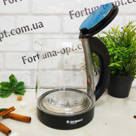 Электрочайник стеклянный Besser 1.8 л 1800 Вт Stenson - 10327 ✅ базовая цена $11.46 ✔ Опт ✔ Скидки ✔ Заходите! - Интернет-магазин ✅ Фортуна-опт ✅