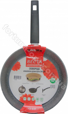 Сковорода Talko Веста 26см темно-серая (AD 50260) ✅ базовая цена 388.39 грн. ✔ Опт ✔ Скидки ✔ Заходите! - Интернет-магазин ✅ Фортуна-опт ✅