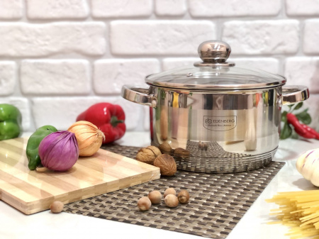 Кастрюля с крышкой Edenberg EB - 3007 - 5,5 л ✅ базовая цена $23.68 ✔ Опт ✔ Скидки ✔ Заходите! - Интернет-магазин ✅ Фортуна-опт ✅