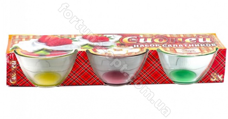 Салатники стекло Лак Микс 3 шт/наб 8195 ✅ базовая цена 60.40 грн. ✔ Опт ✔ Скидки ✔ Заходите! - Интернет-магазин ✅ Фортуна-опт ✅